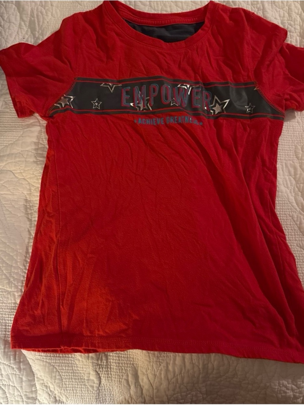 Men's Red Short Sleeve Graphic Crewneck Tee
